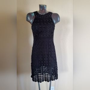 Black Crochet Dress Sz petite